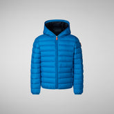 Boys' animal free puffer jacket Dony in blue berry - Products | Save The Duck