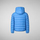 Boys' animal free puffer jacket Dony in cerulean blue | Save The Duck