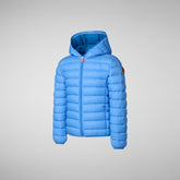 Boys' animal free puffer jacket Dony in cerulean blue | Save The Duck