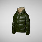 PIUMINO ANIMAL FREE BAMBINO ARTIE VERDE BOSCO - NEW IN BAMBINO FW24 | Save The Duck