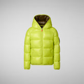 Boys' animal free puffer jacket Artie in lichen green - Products | Save The Duck