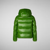 Boys' animal free puffer jacket Artie in grass green | Save The Duck