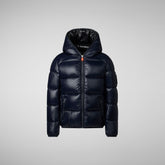 Boys' animal free puffer jacket Artie in blue black - Products | Save The Duck