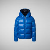 Boys' animal free puffer jacket Artie in blue berry | Save The Duck