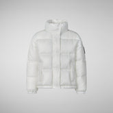 Doudoune jacket Cini blanc optique pour fille - Doudounes Animal-Free Fille | Save The Duck