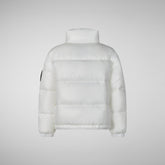 Doudoune jacket Cini blanc optique pour fille - Doudounes Animal-Free Fille | Save The Duck