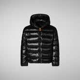 Girls' bomber with hood Imara in black - Girls | Save The Duck