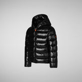 Girls' bomber with hood Imara in black - Girls | Save The Duck