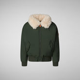 GIACCA BOMBER DRAVEN IN LAND GREEN - Bambina | Save The Duck