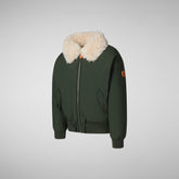 GIACCA BOMBER DRAVEN IN LAND GREEN | Save The Duck