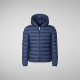 Girls' animal free puffer jacket Lily in navy blue - Girls | Save The Duck