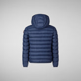 Girls' animal free puffer jacket Lily in navy blue - Girls | Save The Duck