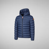 Girls' animal free puffer jacket Lily in navy blue - Girls | Save The Duck