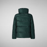 Girls' stand up collar puffy jacket quily in land green - Girls | Save The Duck