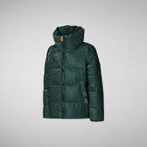 Girls' stand up collar puffy jacket quily in land green | Save The Duck