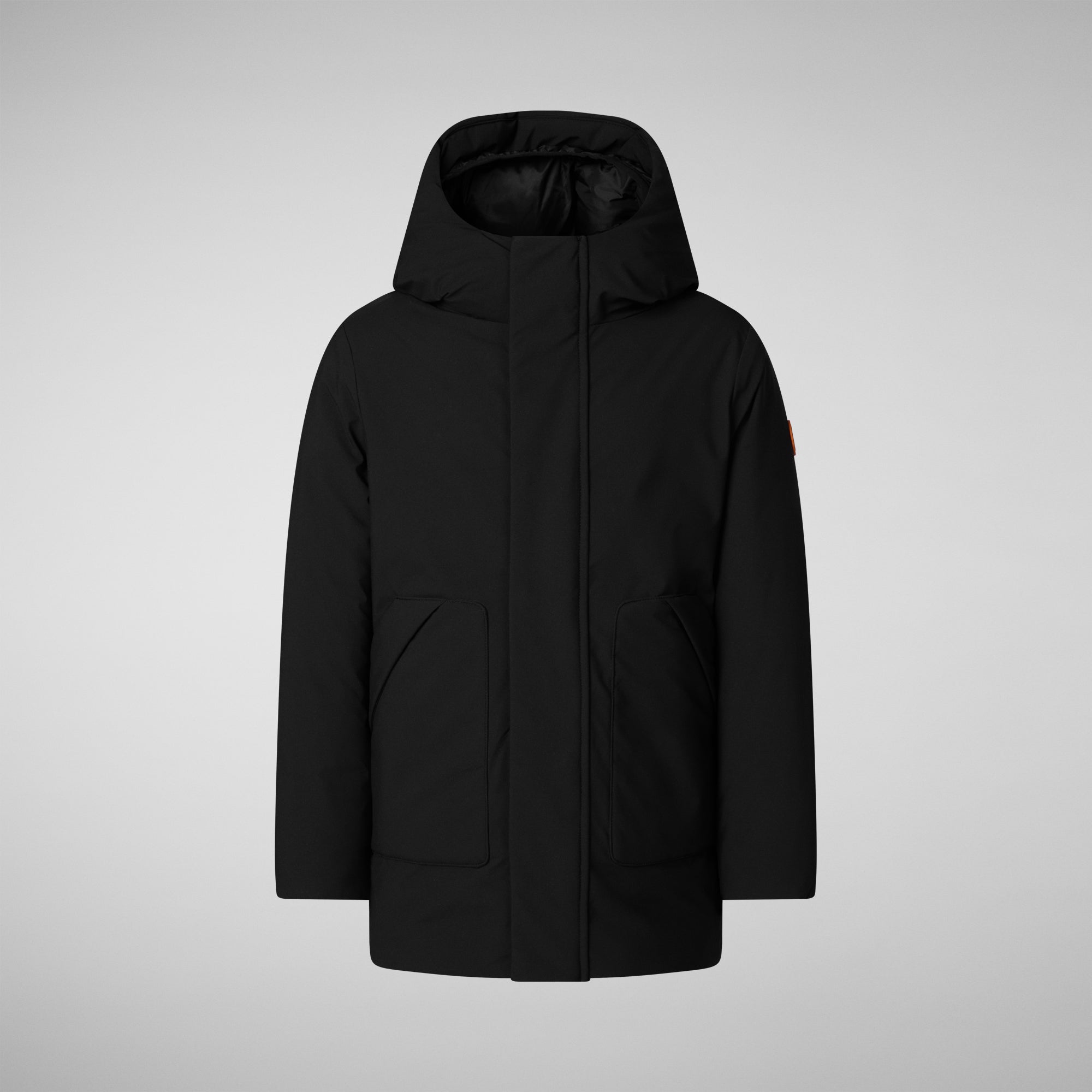 Save the duck PARKA CON CAPPUCCIO BAMBINO ALBI NERO