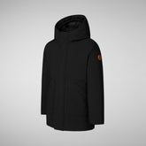 PARKA CON CAPPUCCIO BAMBINO ALBI NERO - NEW IN BAMBINO FW24 | Save The Duck