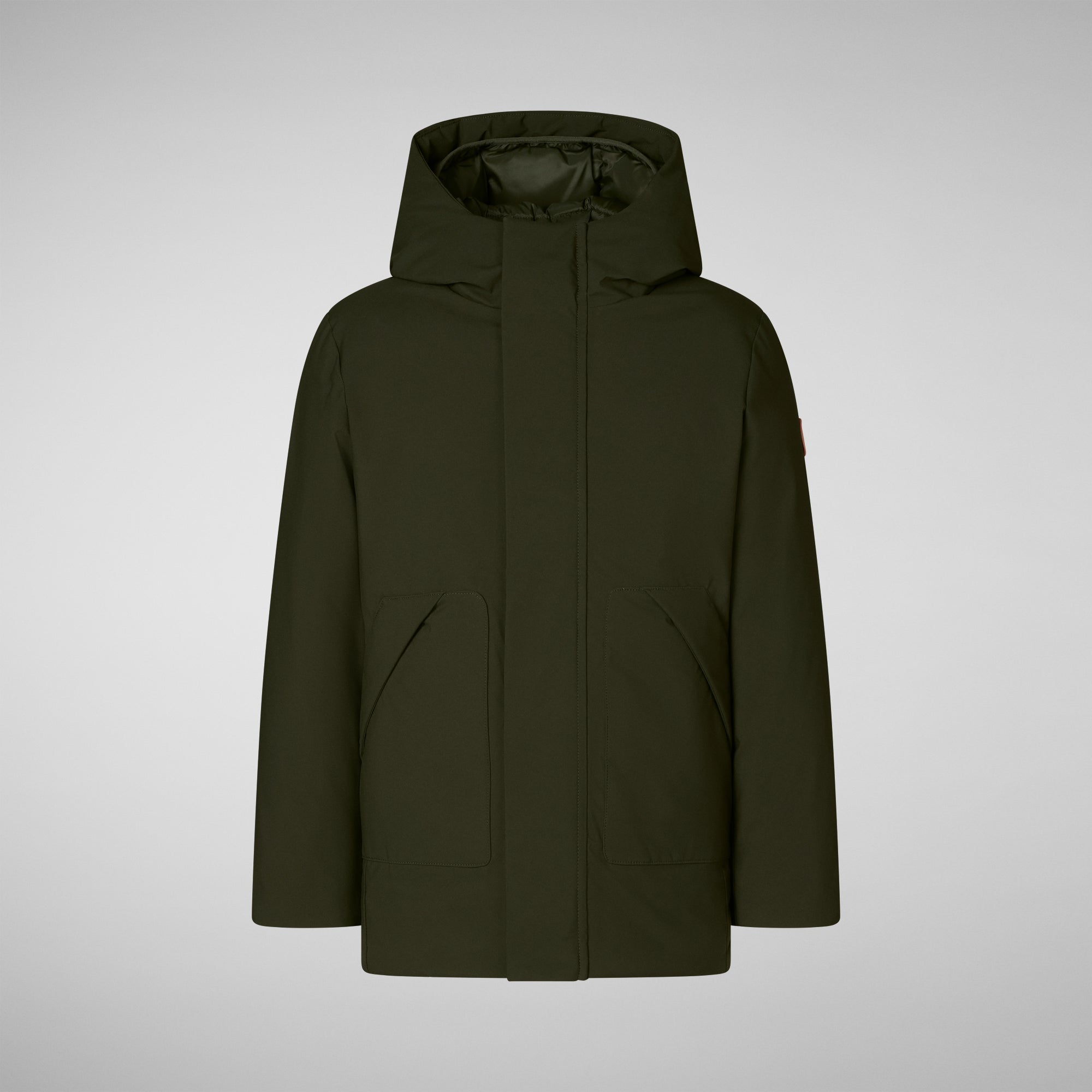 Save the duck PARKA CON CAPPUCCIO BAMBINO ALBI VERDE