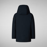 PARKA CON CAPPUCCIO BAMBINO ALBI BLU NERO - NEW IN BAMBINO FW24 | Save The Duck