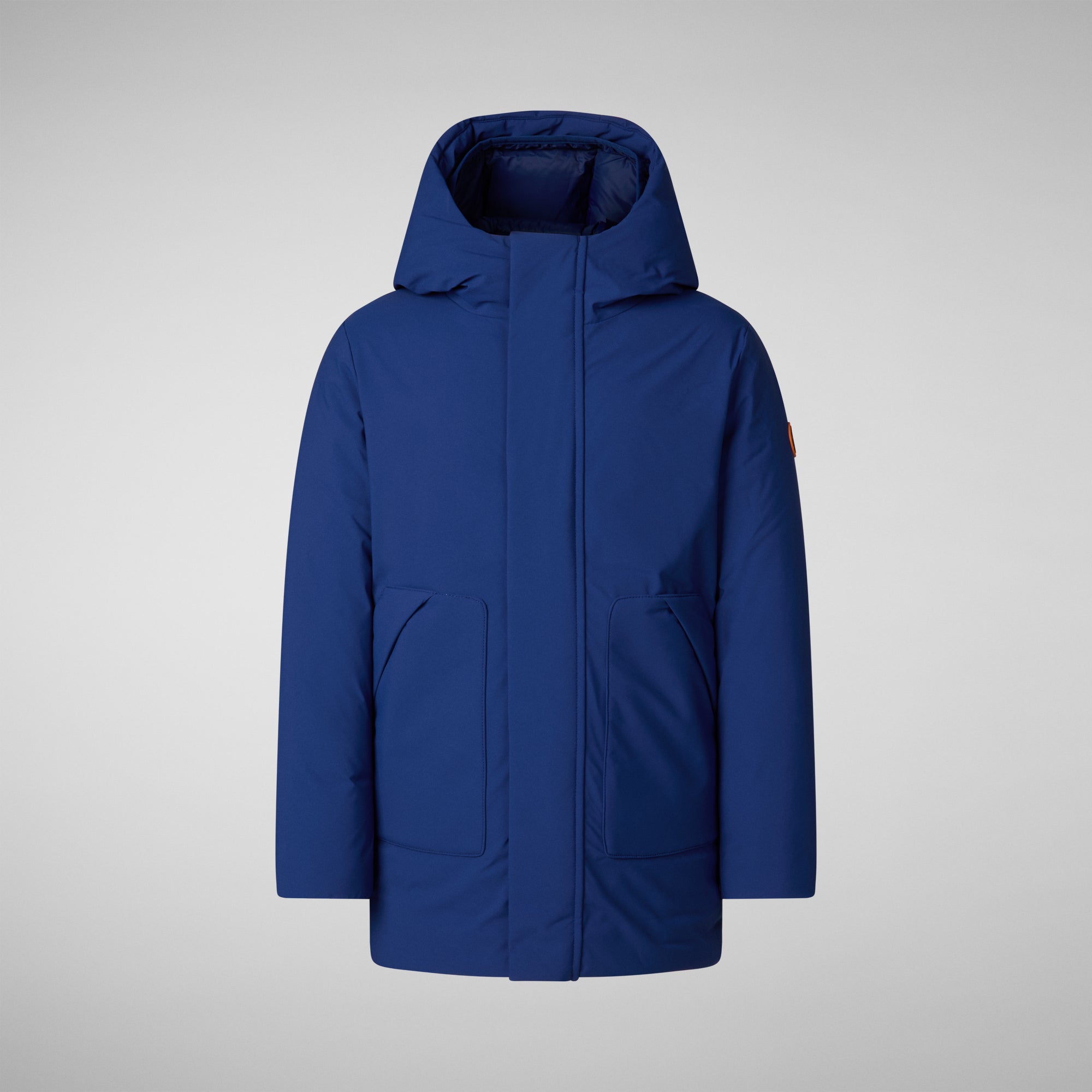 Save the duck PARKA CON CAPPUCCIO BAMBINO ALBI ECLIPSE BLU