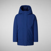 PARKA CON CAPPUCCIO BAMBINO ALBI ECLIPSE BLU | Save The Duck