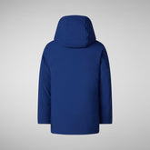 PARKA CON CAPPUCCIO BAMBINO ALBI ECLIPSE BLU | Save The Duck