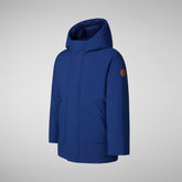 PARKA CON CAPPUCCIO BAMBINO ALBI ECLIPSE BLU | Save The Duck