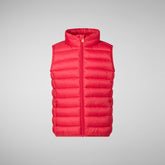 Gilet Andy rouge foncé pour enfant - Fille | Save The Duck