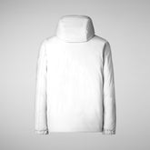 Man's hooded parka Hiram in white | Save The Duck