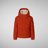 Parka à  capuche Klaus rouge pour garçon - GARÇON Parka | Save The Duck