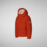 Parka à  capuche Klaus rouge pour garçon - GARÇON Parka | Save The Duck