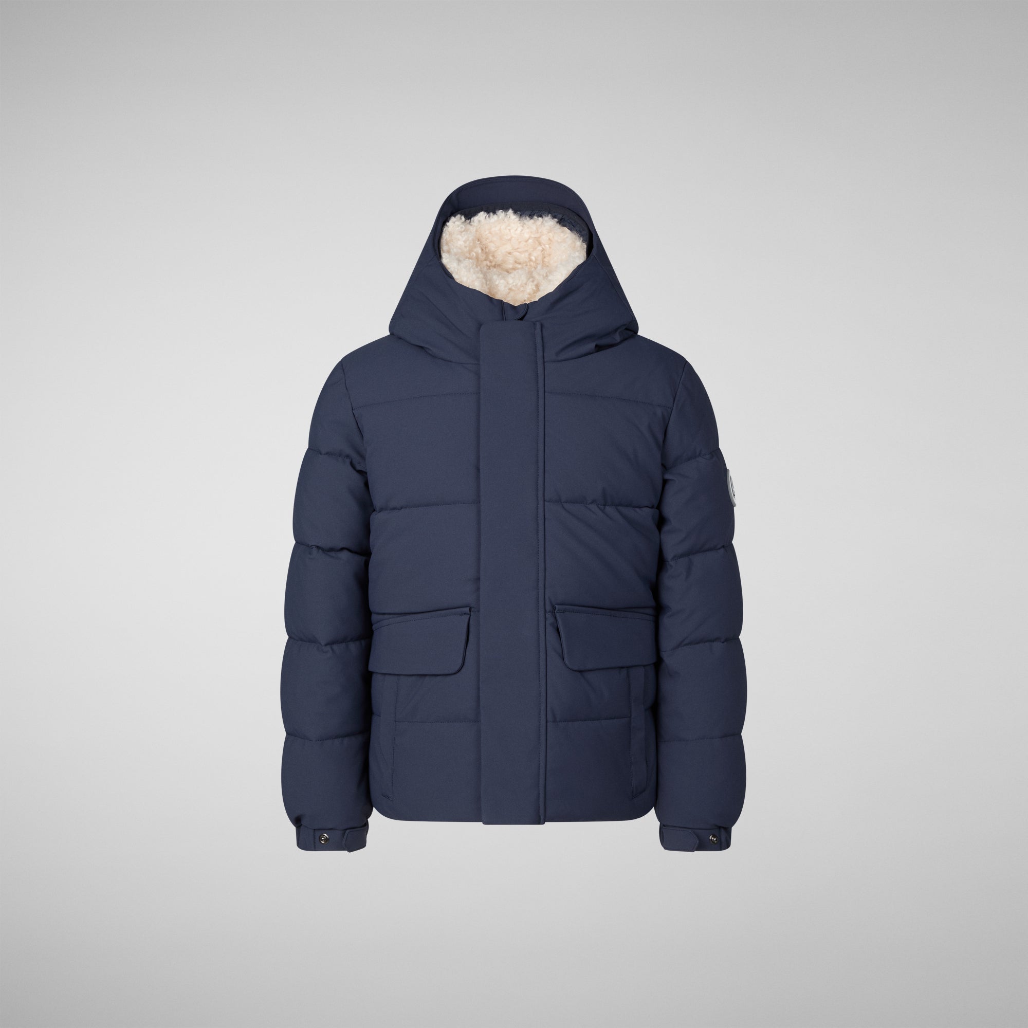 Save the duck PARKA CON CAPPUCCIO BAMBINO KLAUS NAVY BLU