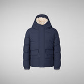 Parkaà  capuche Klaus bleu foncé pour garçon - GARÇON Parka | Save The Duck