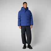 Parkaà  capuche Leland bleuélectrique pour homme - Arctic Homme | Save The Duck