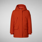 Girls' hooded parka Ally in maple orange - Girls Parka | Save The Duck