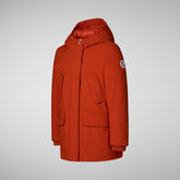 Girls' hooded parka Ally in maple orange - Girls | Save The Duck