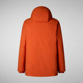 Man's hooded parka Elon in maple orange | Save The Duck