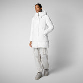 Woman's hooded parka Bethany in white | Save The Duck