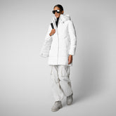 Woman's hooded parka Bethany in white | Save The Duck