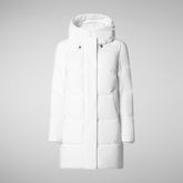 Woman's hooded parka Bethany in white | Save The Duck