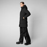 Damen-parka Bethany mit kapuze in Schwarz - Arctic Woman | Save The Duck