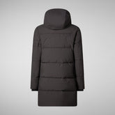 Parka à capuche Bethany marron noir pour femme | Save The Duck