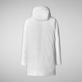 Man's hooded parka Daucus in white | Save The Duck