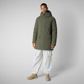 Parkaà  capuche Daucus laurel green pour homme - Arctic Homme | Save The Duck