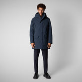 Parkaà  capuche Daucus bleu noir pour homme - Arctic Homme | Save The Duck