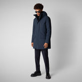 Parkaà  capuche Daucus bleu noir pour homme - Arctic Homme | Save The Duck