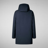 Parkaà  capuche Daucus bleu noir pour homme | Save The Duck