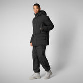 Parkaà  capuche Quinlan noir pour homme - Arctic Homme | Save The Duck