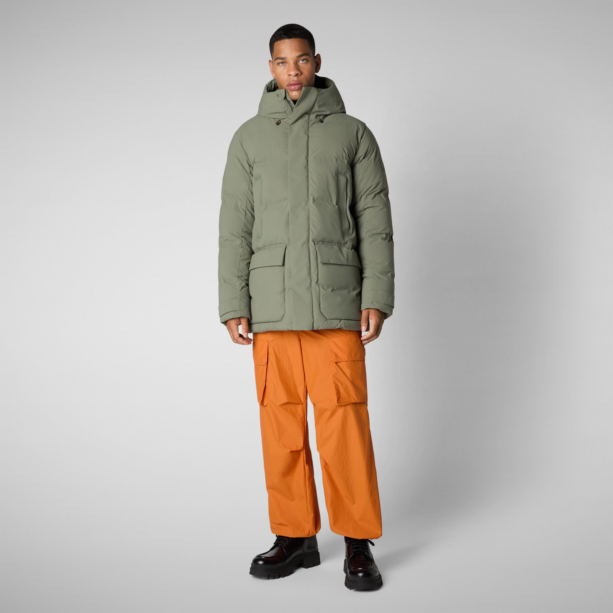 Save the duck PARKA UOMO QUINLAN IN SWAMP GREEN