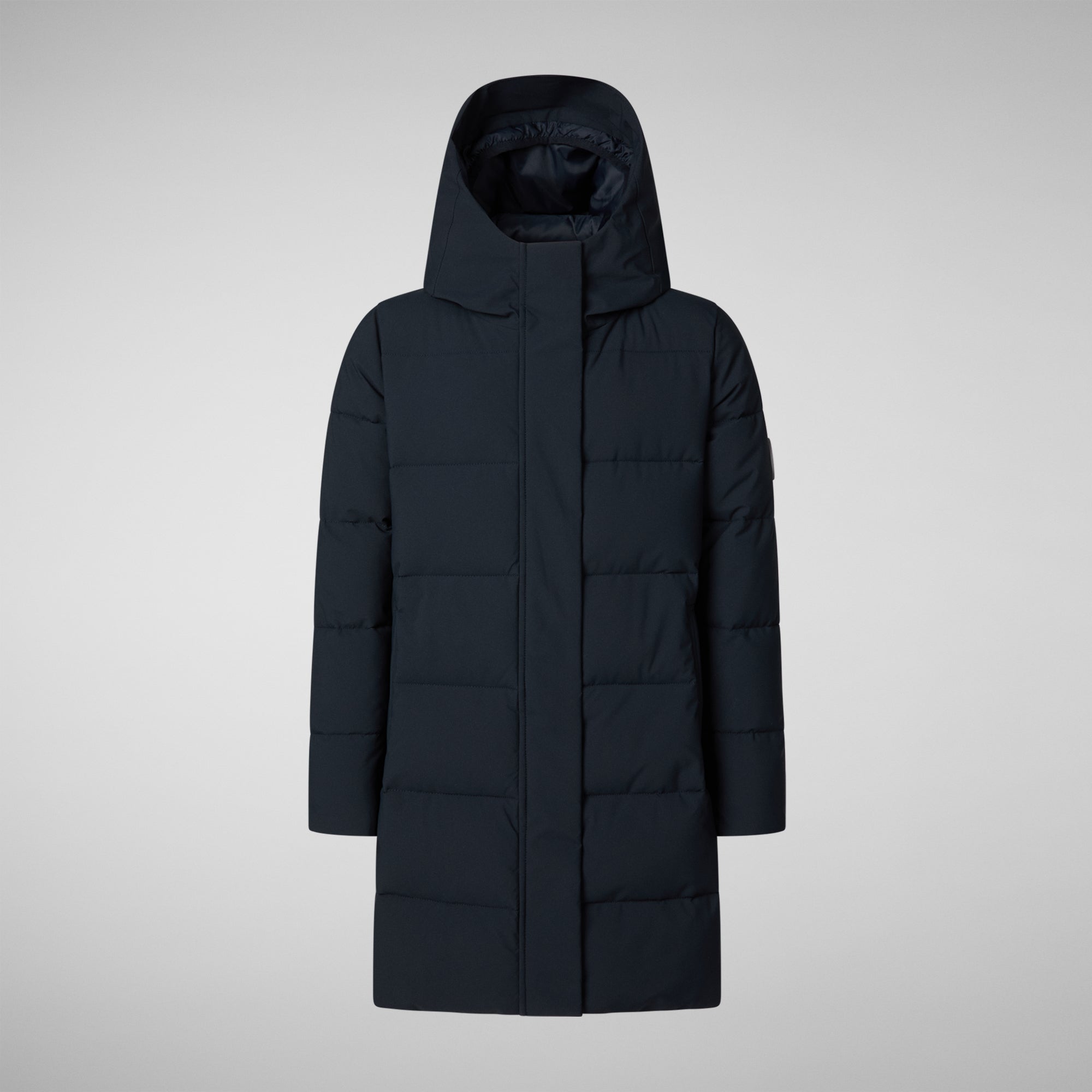 Save the duck PARKA CON CAPPUCCIO BAMBINA SELENE BLU NERO